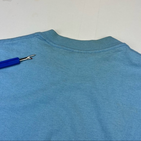 Vtg 80s Tee Jays Hef T Shirt Tee I Love Math Lovers Long Sleeve Blue Geek Nerd - Picture 9 of 15